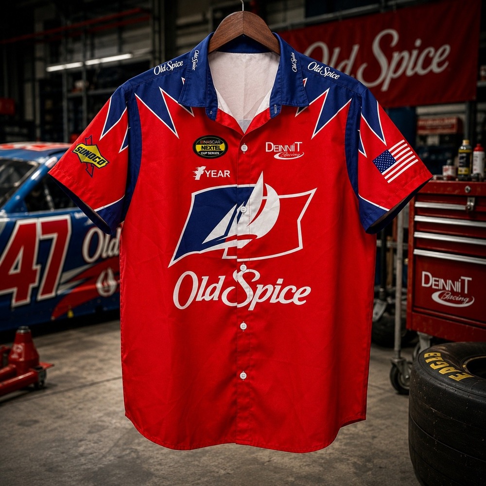 Talladega Nights Old Spice #47 Dennit Racing Pit Crew Shirt 2XL NASCAR Movie